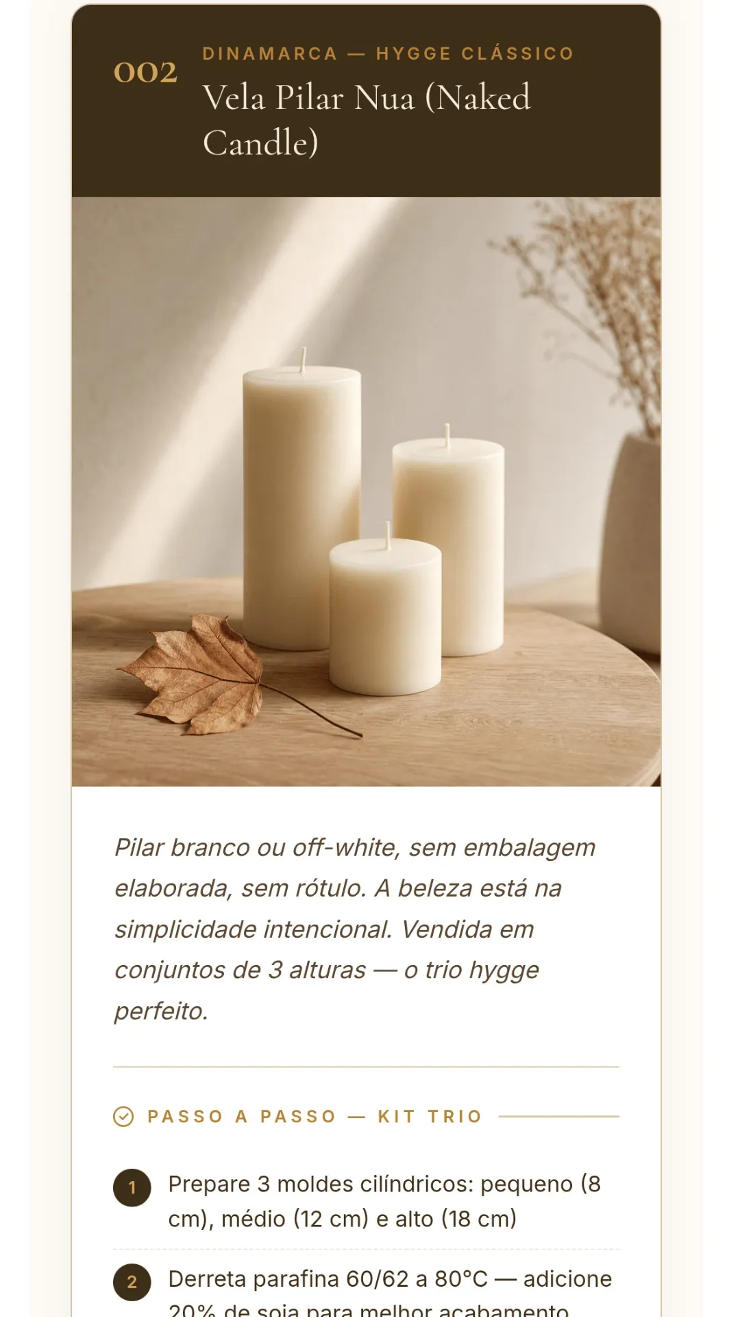 Vela Aromática Demonstrativa